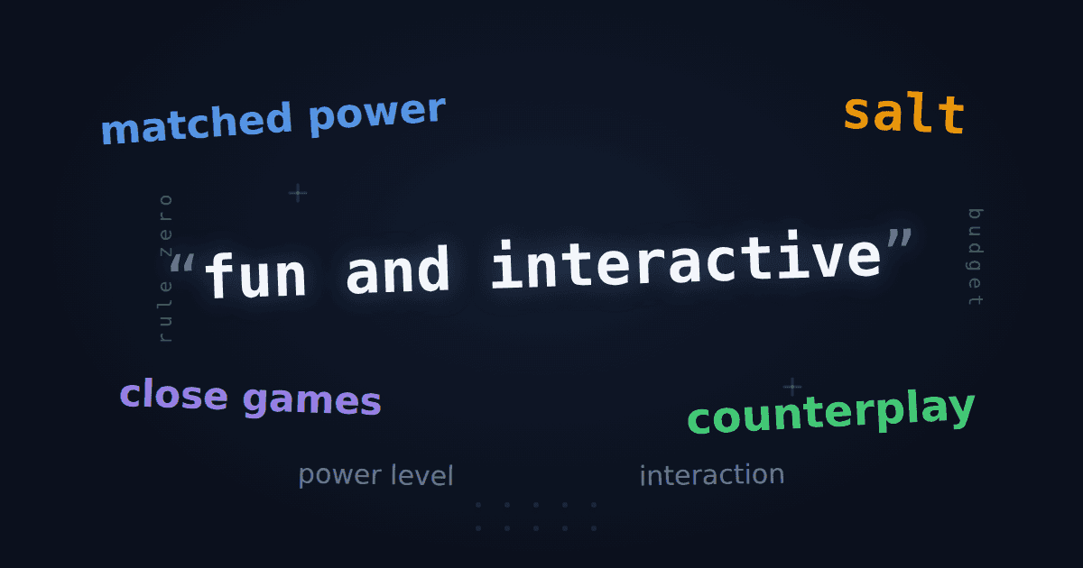 What makes a Commander deck fun?