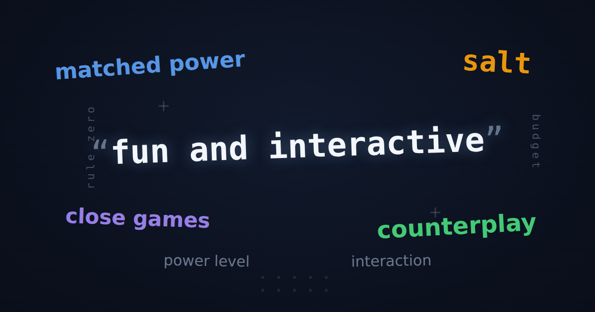 What makes a Commander deck fun?