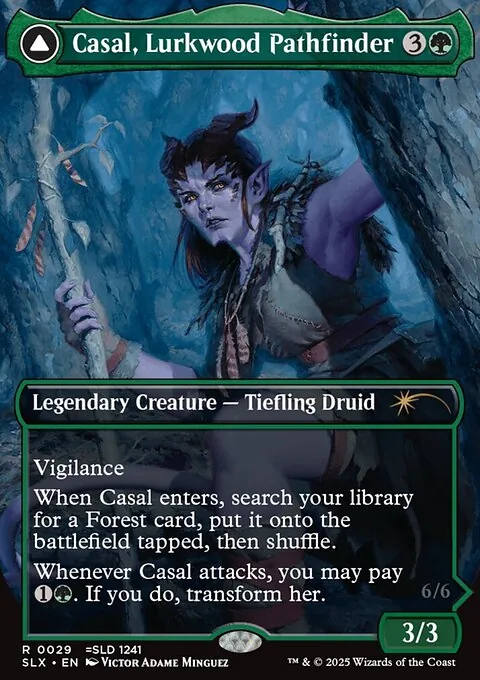 Casal, Lurkwood Pathfinder // Casal, Pathbreaker Owlbear